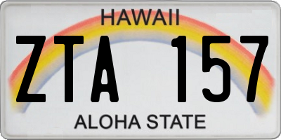HI license plate ZTA157