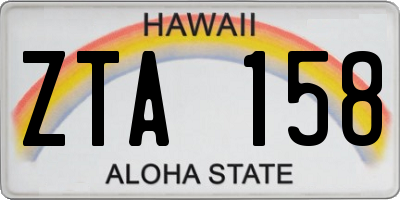HI license plate ZTA158