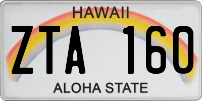 HI license plate ZTA160