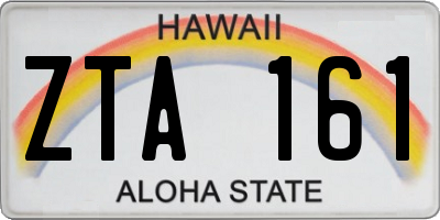 HI license plate ZTA161