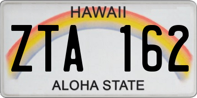HI license plate ZTA162