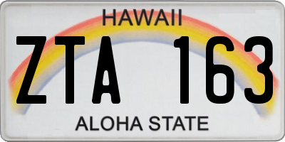 HI license plate ZTA163