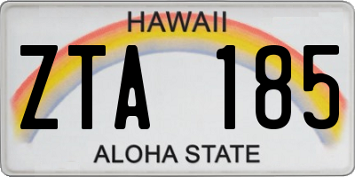HI license plate ZTA185