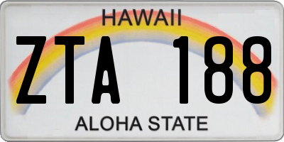 HI license plate ZTA188