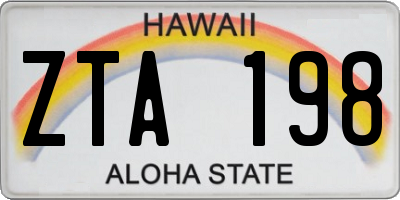 HI license plate ZTA198