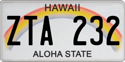 HI license plate ZTA232