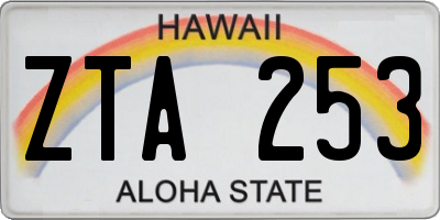HI license plate ZTA253