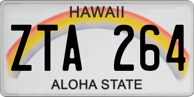 HI license plate ZTA264