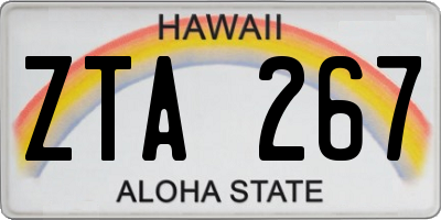 HI license plate ZTA267