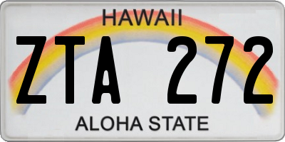 HI license plate ZTA272