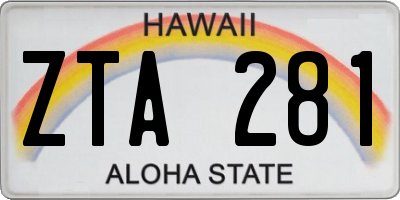 HI license plate ZTA281