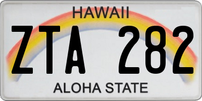 HI license plate ZTA282