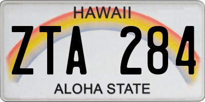 HI license plate ZTA284