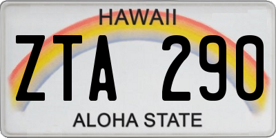 HI license plate ZTA290