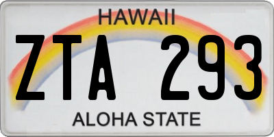 HI license plate ZTA293