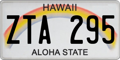 HI license plate ZTA295