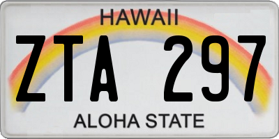 HI license plate ZTA297