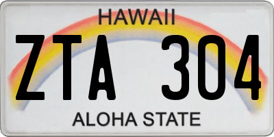 HI license plate ZTA304