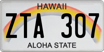 HI license plate ZTA307