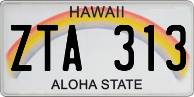 HI license plate ZTA313
