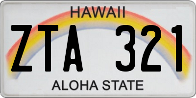 HI license plate ZTA321