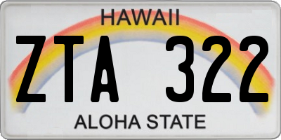 HI license plate ZTA322