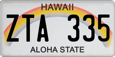 HI license plate ZTA335