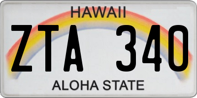HI license plate ZTA340