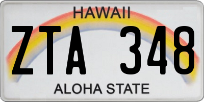 HI license plate ZTA348