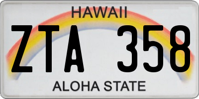 HI license plate ZTA358