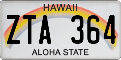 HI license plate ZTA364