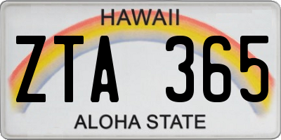 HI license plate ZTA365