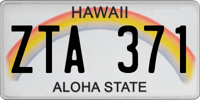 HI license plate ZTA371