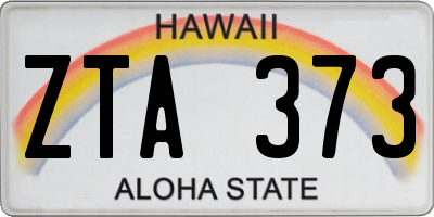 HI license plate ZTA373