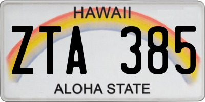 HI license plate ZTA385