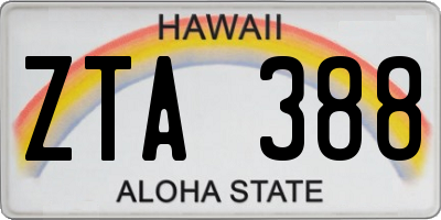 HI license plate ZTA388