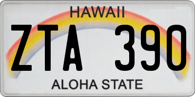 HI license plate ZTA390