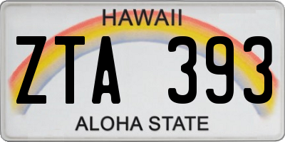 HI license plate ZTA393