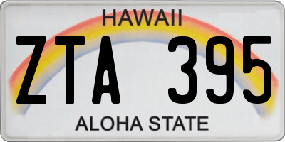 HI license plate ZTA395
