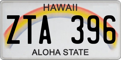 HI license plate ZTA396