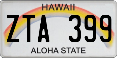HI license plate ZTA399
