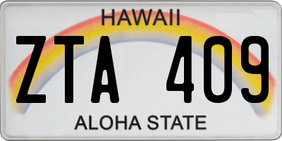 HI license plate ZTA409