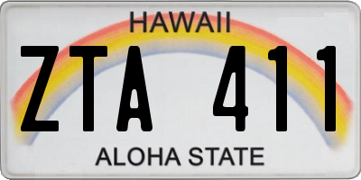 HI license plate ZTA411