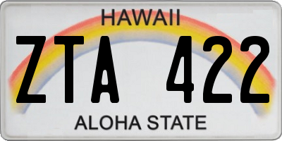 HI license plate ZTA422