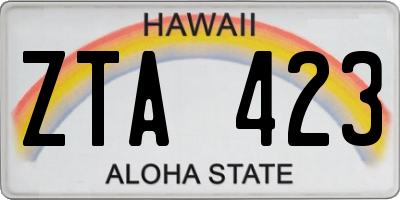 HI license plate ZTA423