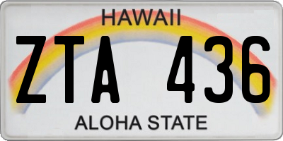 HI license plate ZTA436