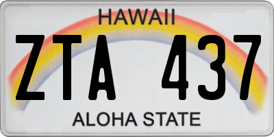 HI license plate ZTA437