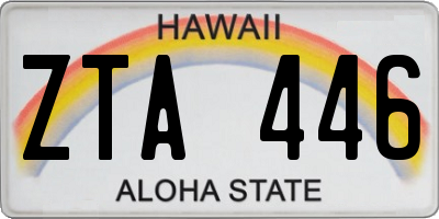 HI license plate ZTA446