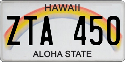 HI license plate ZTA450