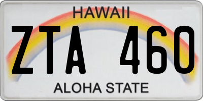 HI license plate ZTA460